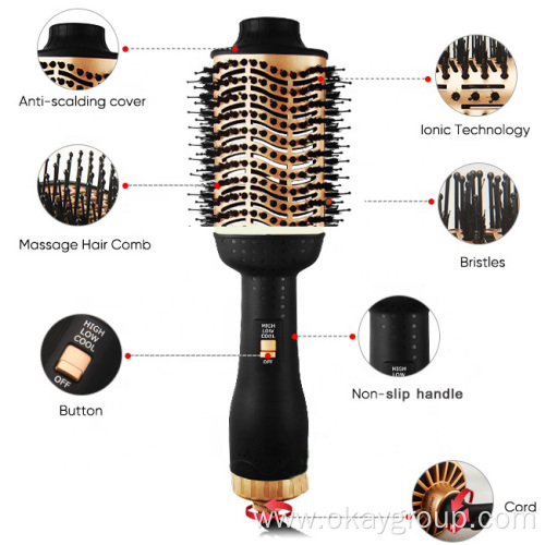 1200w Negative Ion Hair Straightener Brush Volumizer